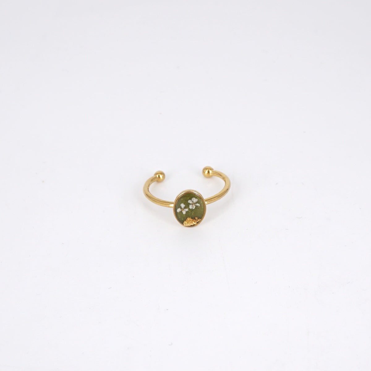 ANELLO FIORI SMALL VERDE SCURO ANELLO BASIC OVALE VERDE SCURO ANNA FADDA