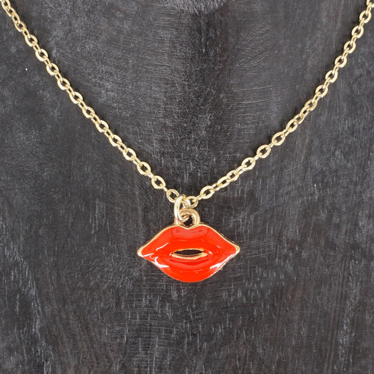 COLLANA CATENINA BOCCA<BR/> COLLANA CATENINA UN CHARM BOCCA SVEVA