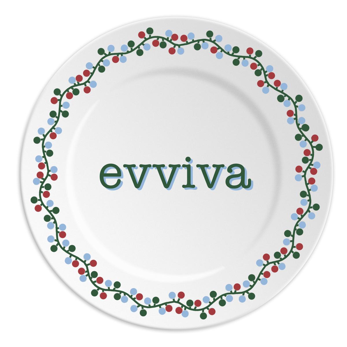 Piattino EVVIVA lucine