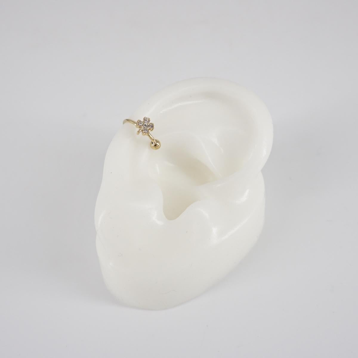Earcuff QUADRIFOGLIO STRASS