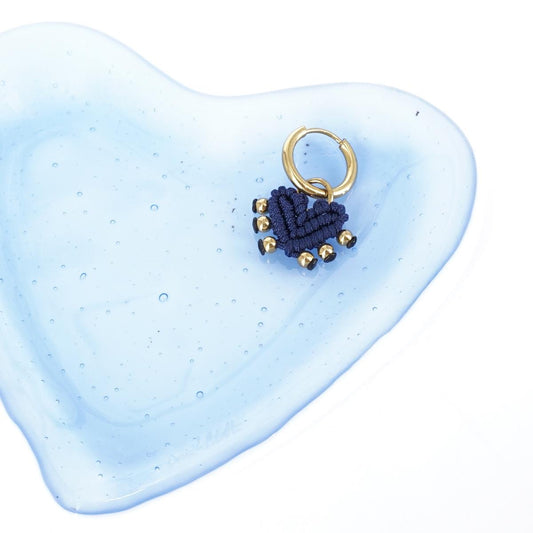 Mono orecchino CUORE SACRO borchie BLU ORECCHINO CUORE SACRO BORCHIE BLU NOMADEA