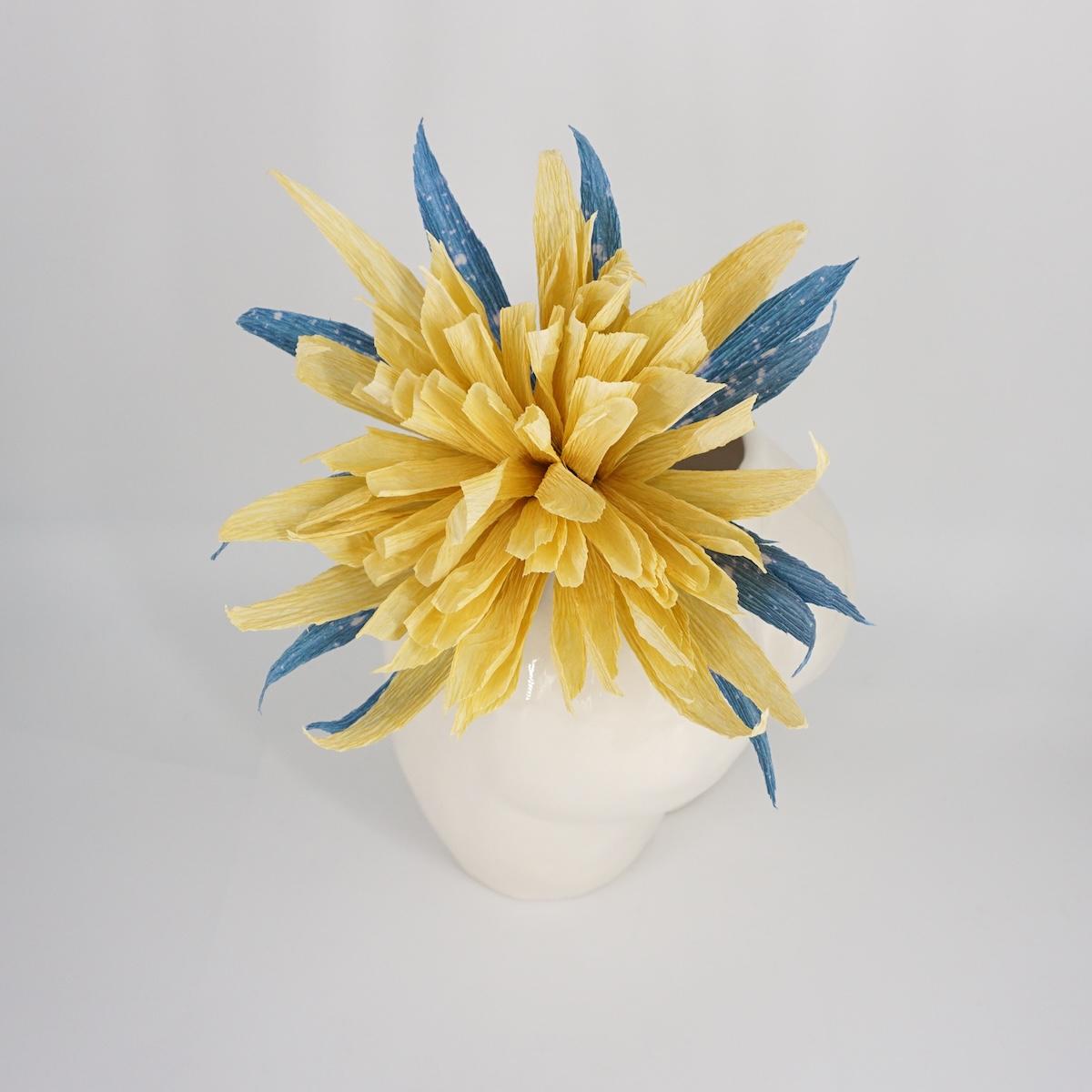 ANDREA MERENDI FIORE DI CARTA GIALLO CAZZURRO