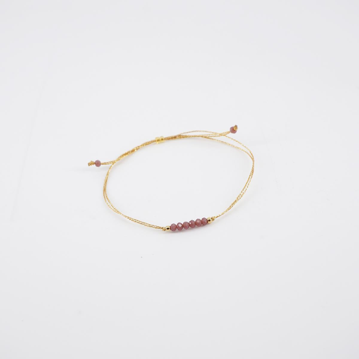 Bracciale PERLINE FILO ROSA
