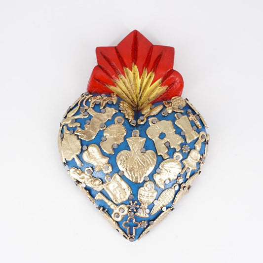Cuore in legno medium BLU CUORE LEGNO MEDIUM BLU ARTE FASHION MEXICO