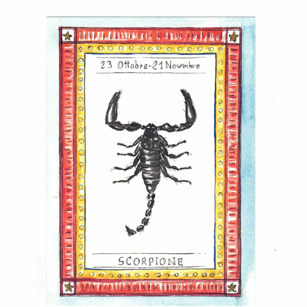 CATERINA BERTA CARTOLINA SCORPIONE