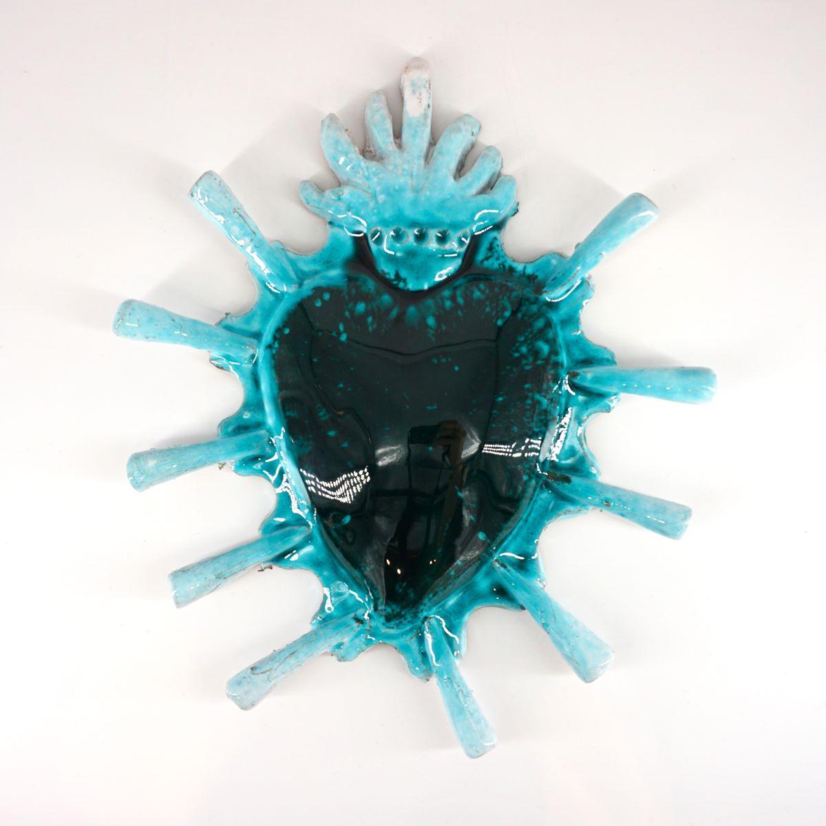 Ex voto large CORONA aquamarine and green