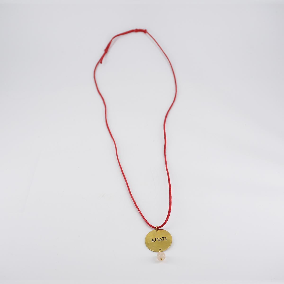 Collana AMATI cordino+ perlina