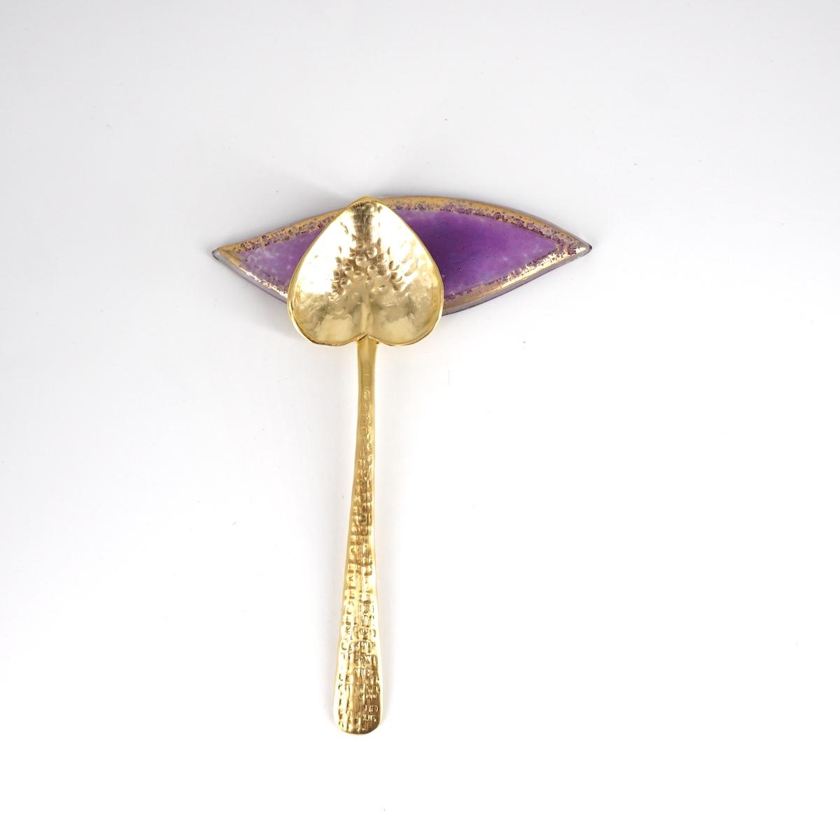 Poggiaposate FOGLIOLINA viola