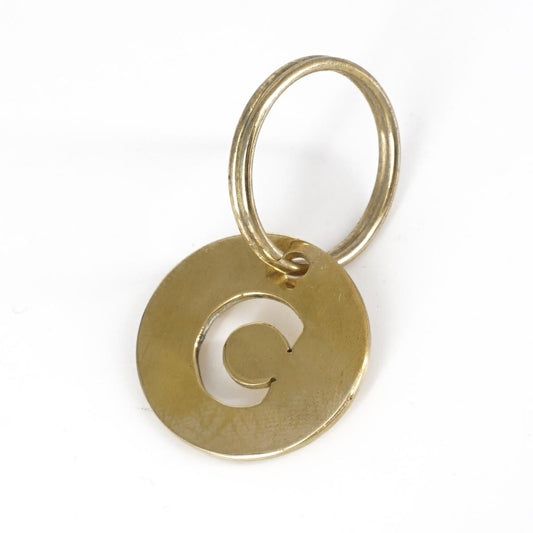 Portachiavi lettera medaglia C