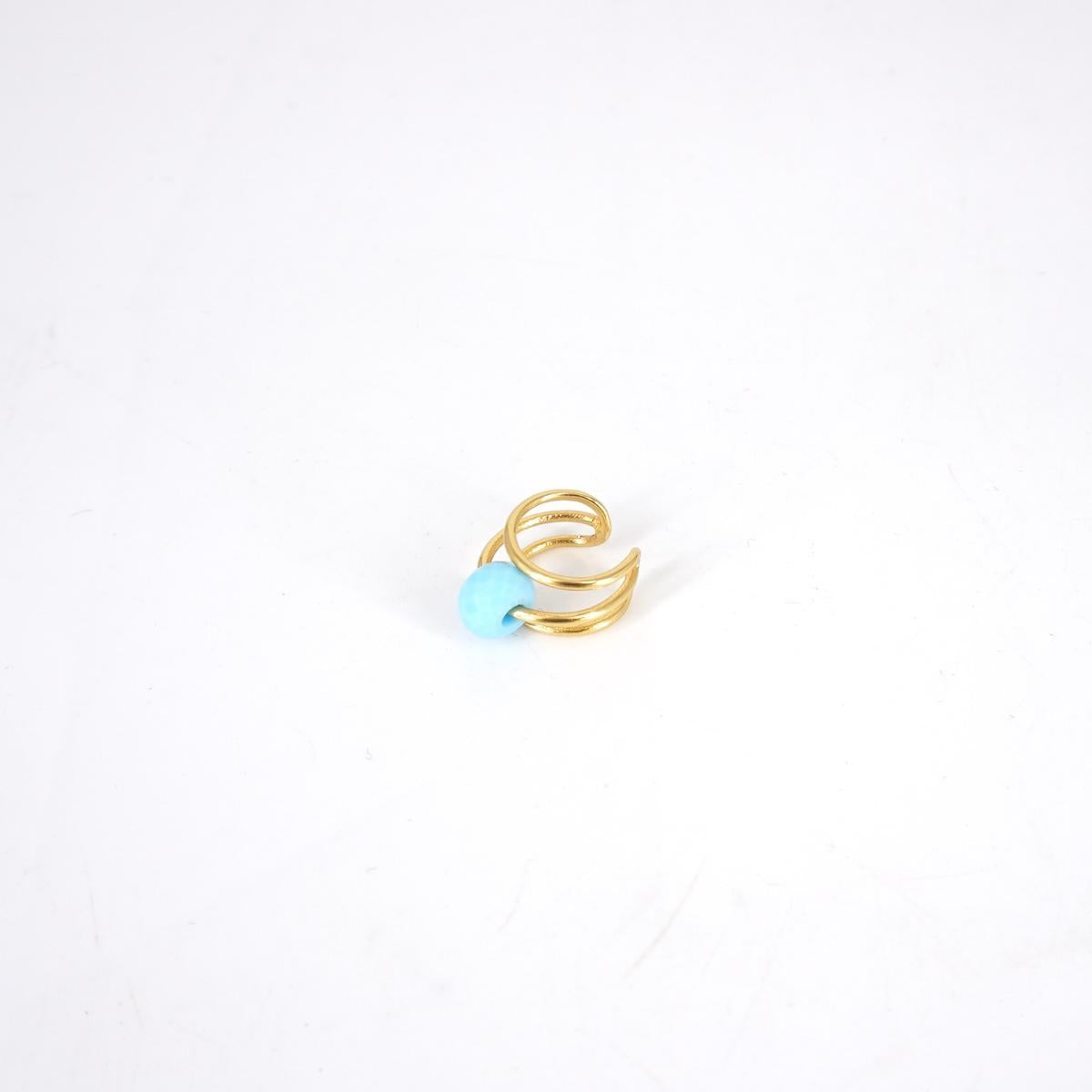 ARTEON EARCUFF TRE RIGHEPERLINAAZZURRA