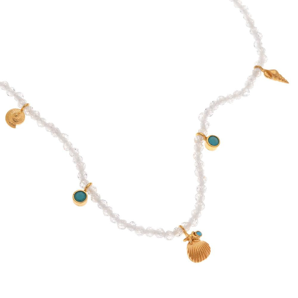 Collana perline BIANCA CONCHIGLIE COLLANA PERLINE BIANCA CONCHIGLIE E PIETRE ARTEON