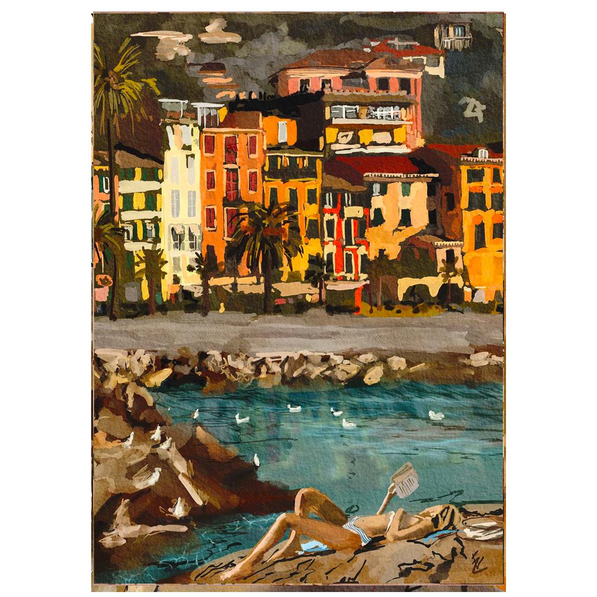 EKATERINA ZAGORSKA STAMPA DIGITALE 30X42SUNDAY MORNING AT CINQUE TERRE