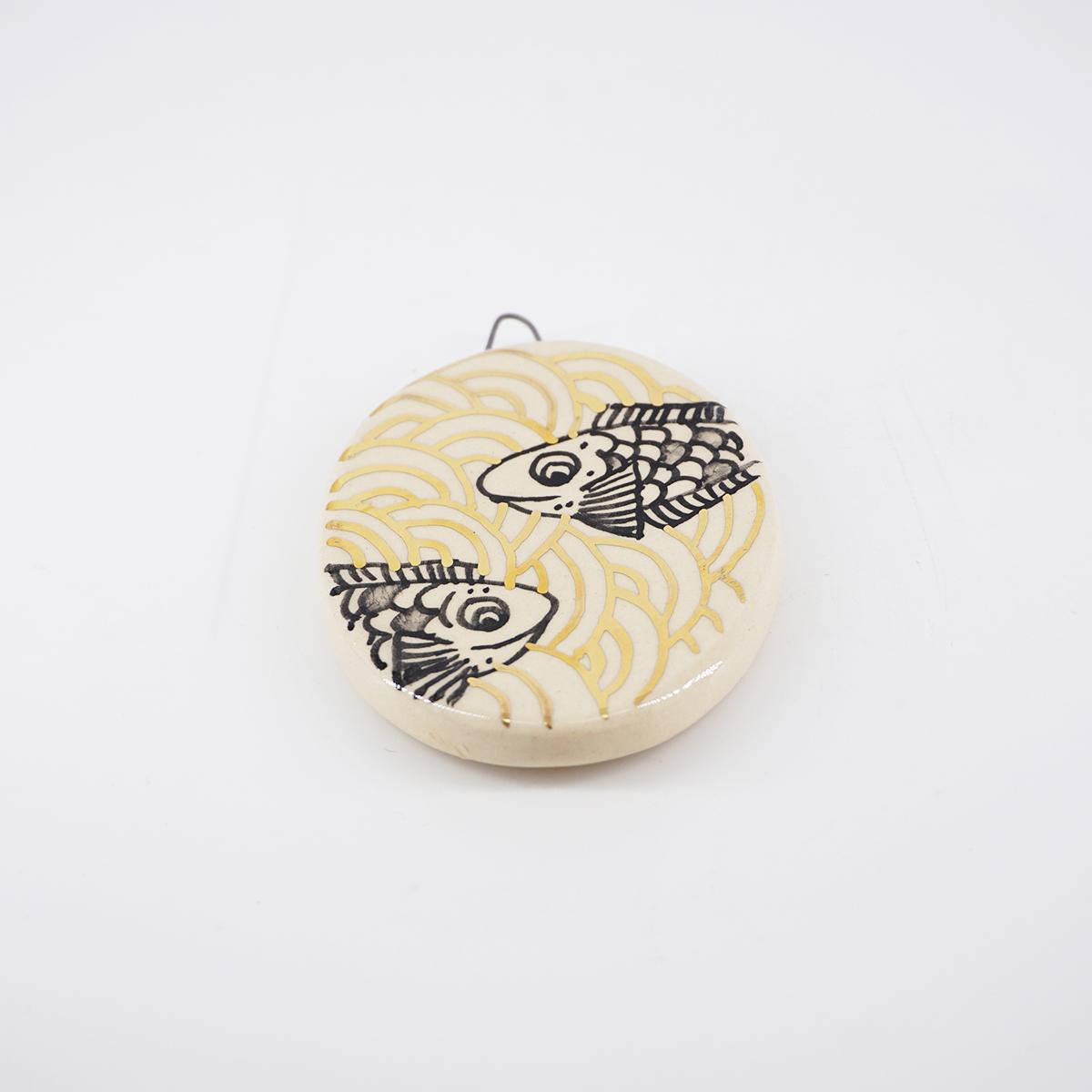 Ovalino PESCI fondo intreccio liscio