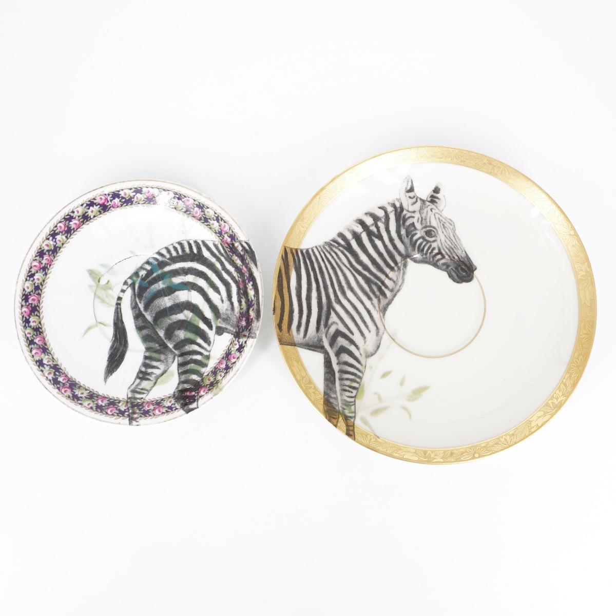Coppia piatti tè+caffè ZEBRA COPPIA PIATTI TÈ+CAFFÈ ZEBRA BOLDISH
