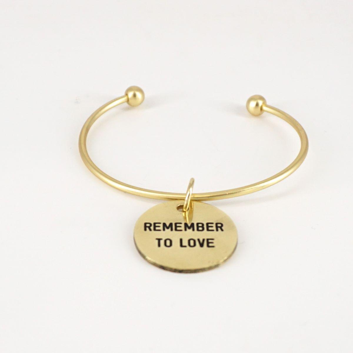 Bracelet médaille REMEMBER TO LOVE
