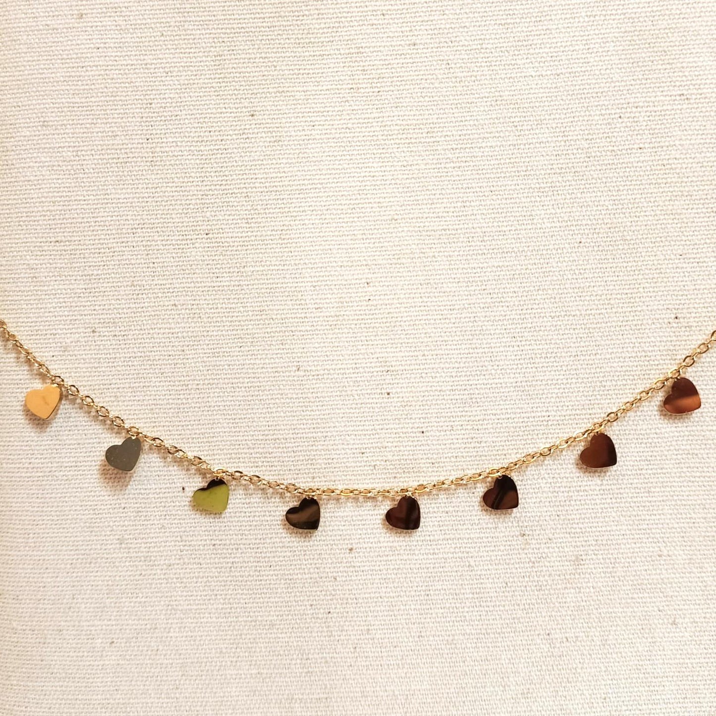 Collana dorata CUORI BIG