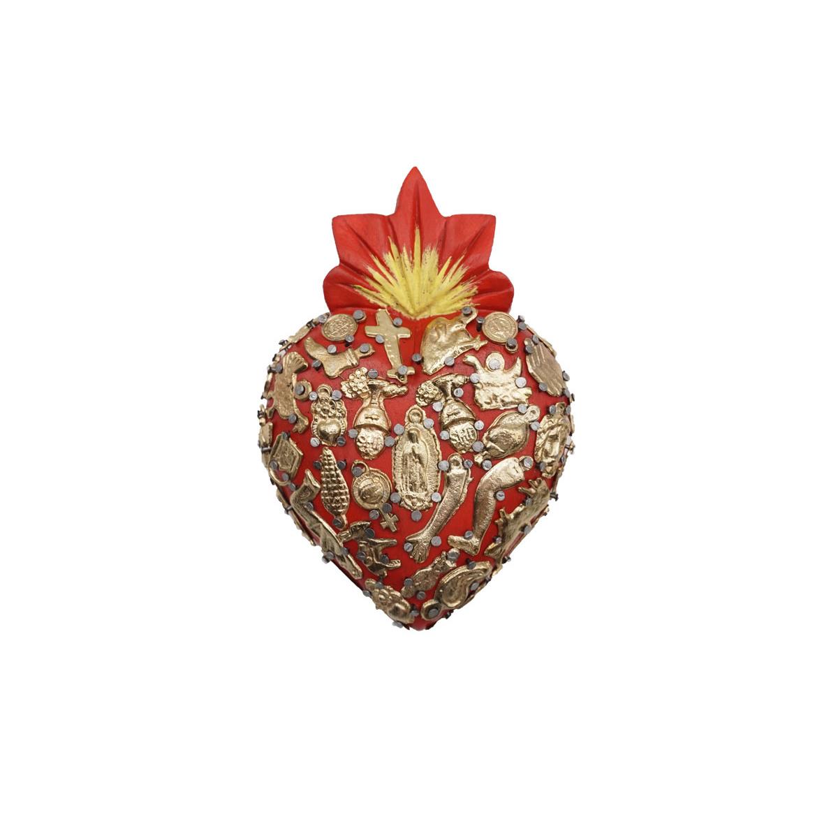 ARTE FASHION MEXICO CUORE LEGNO ROSSO MEDIUM