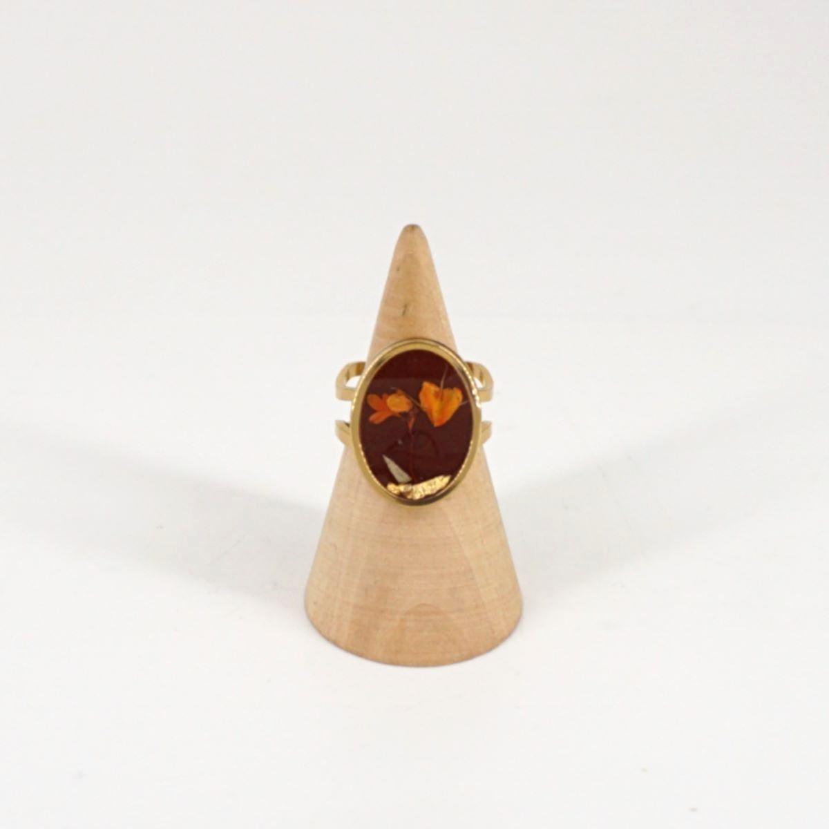 Anello ovale big Mattone