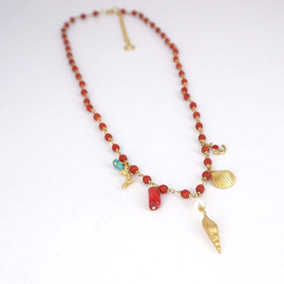 ROSARY RED SHELLS Necklace