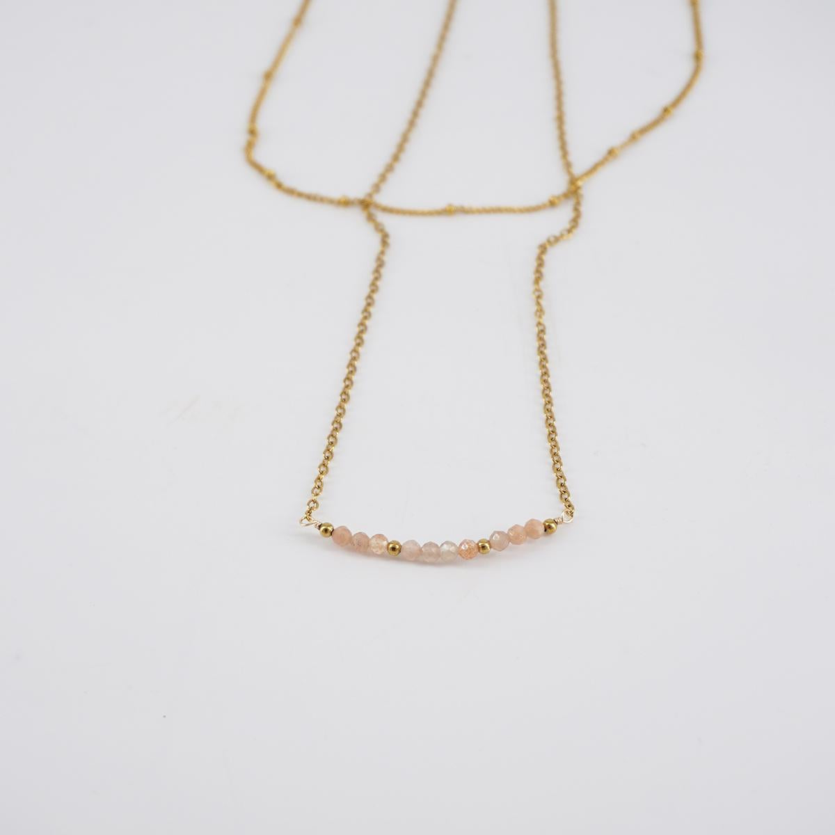 COLLANA DOPPIA CON PERLINE ROSA