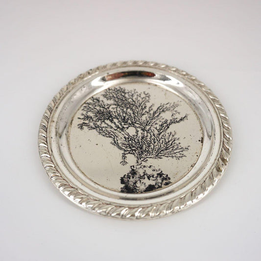 Piattino vintage CORALLO TONDO TORCHON LUCIDO