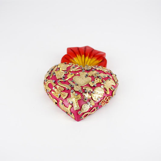 Cuore in legno medium ROSA CUORE LEGNO MEDIUM ROSA ARTE FASHION MEXICO