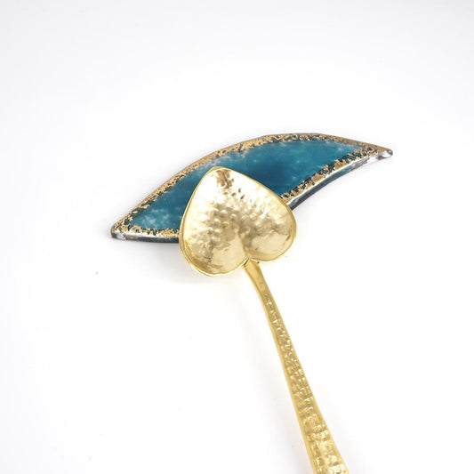 Poggiaposate FOGLIOLINA ottanio