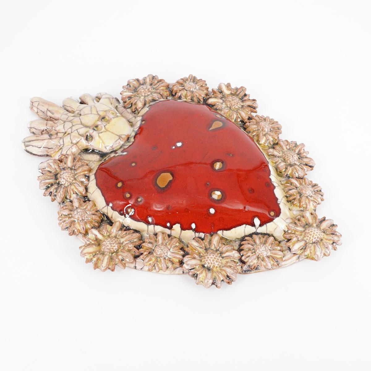 Ex voto large MARGHERITE beige e rosso EXVOTO LARGE MARGHERITE BEIGE/ROSSO FRATANTONI