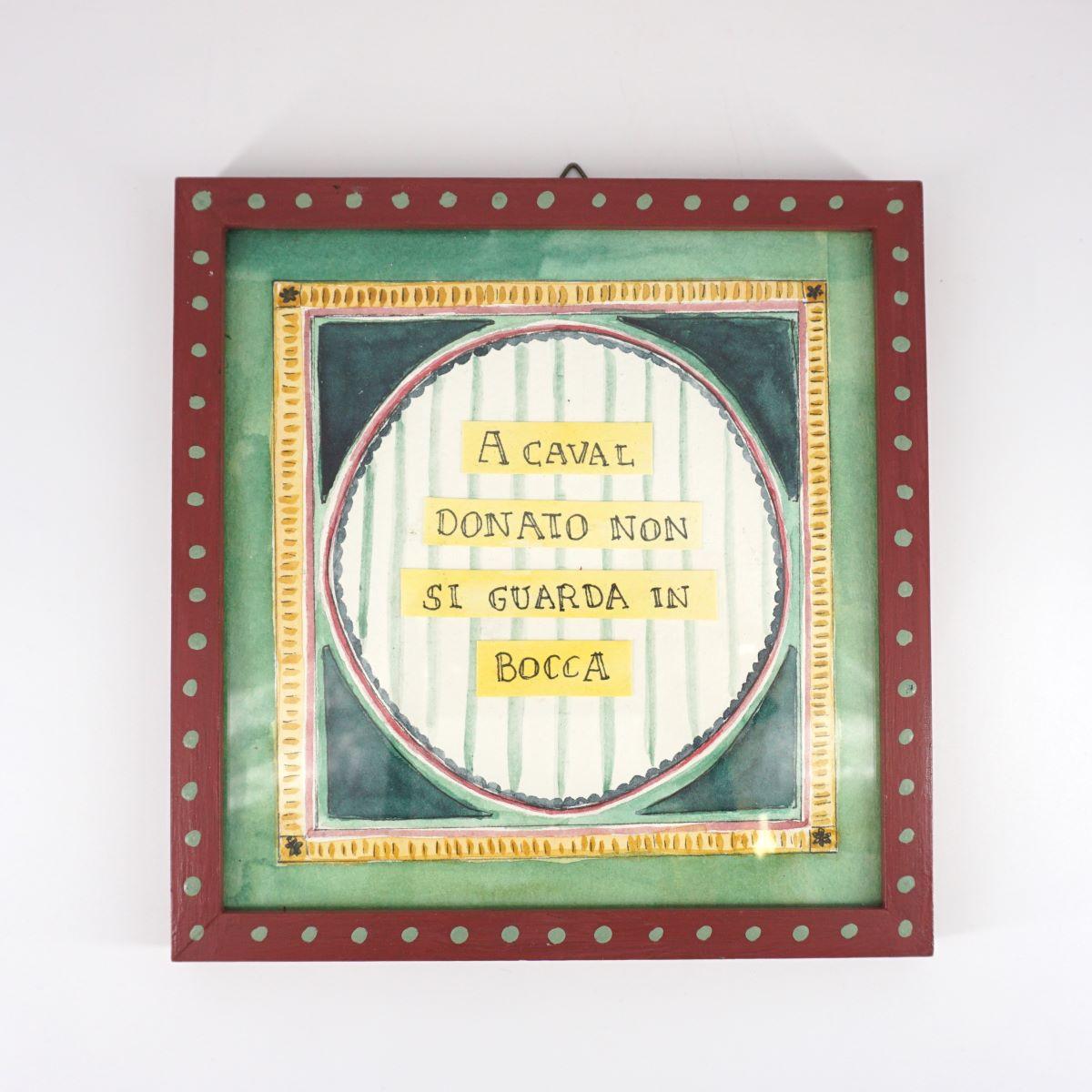 Quadretto A CAVAL DONATO CORNICE DECORATA QUADRATA