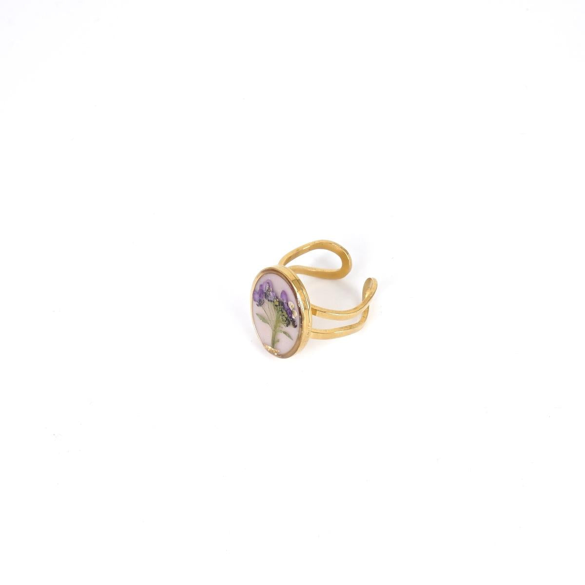 Anello ovale big Rosa pallido
