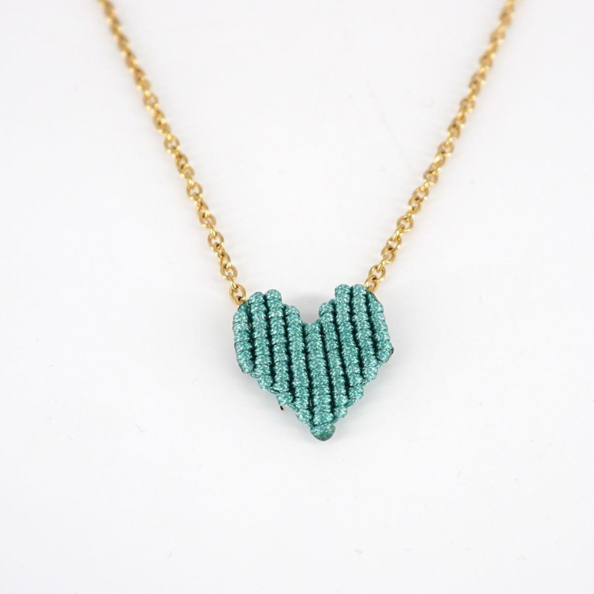 Sage Green HEART Necklace