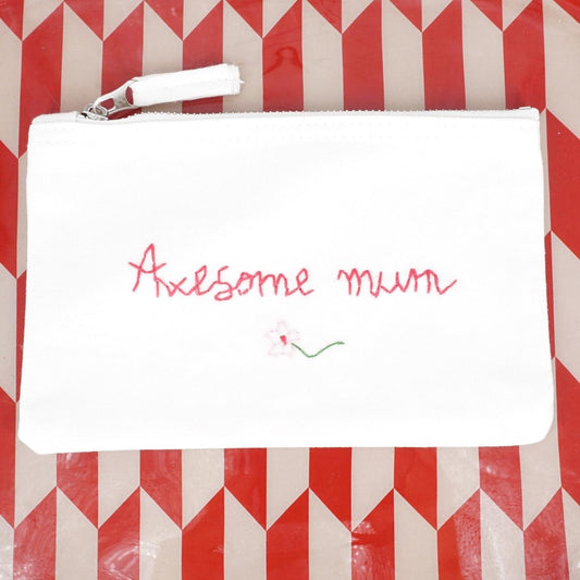 Piattina ricamata AWESOME MUM PIATTINA AWESOME MUM TERESA