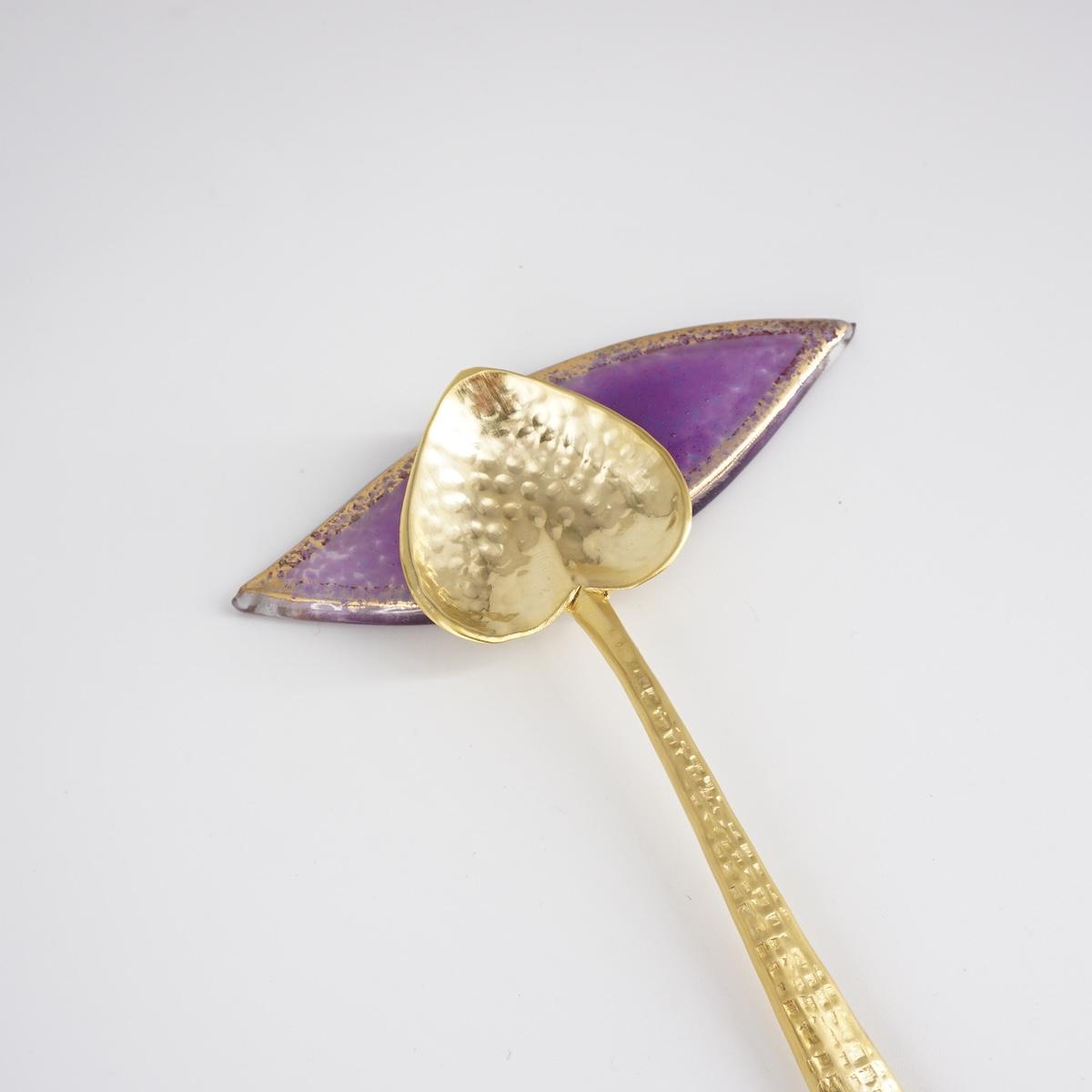 Poggiaposate FOGLIOLINA viola