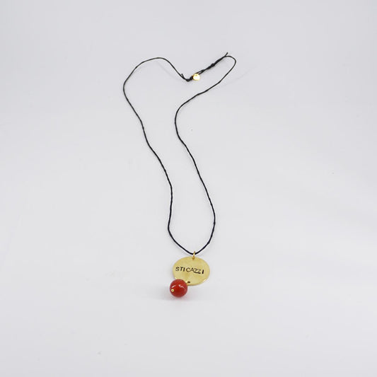 Collana STICAZZI cordino + perlina