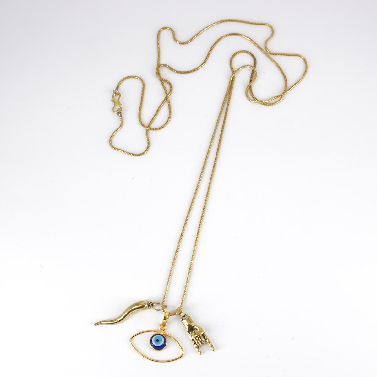 MONDO E COLORI COLLANA LUCKY OCCHIO BLU