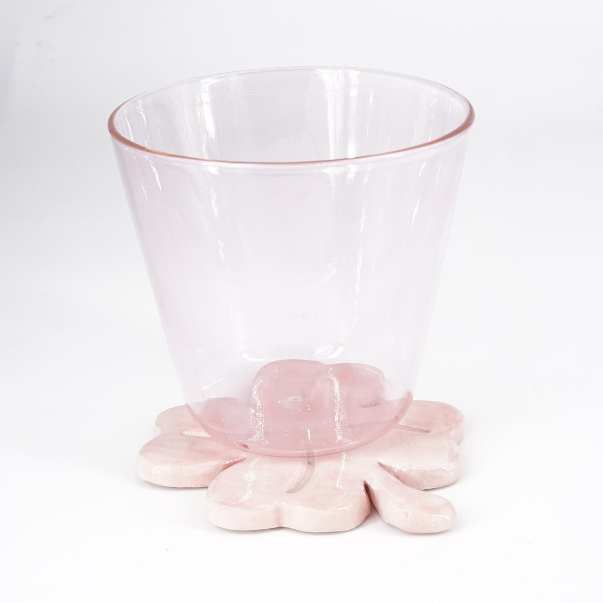 Quadrifoglio in ceramica semplice ROSA