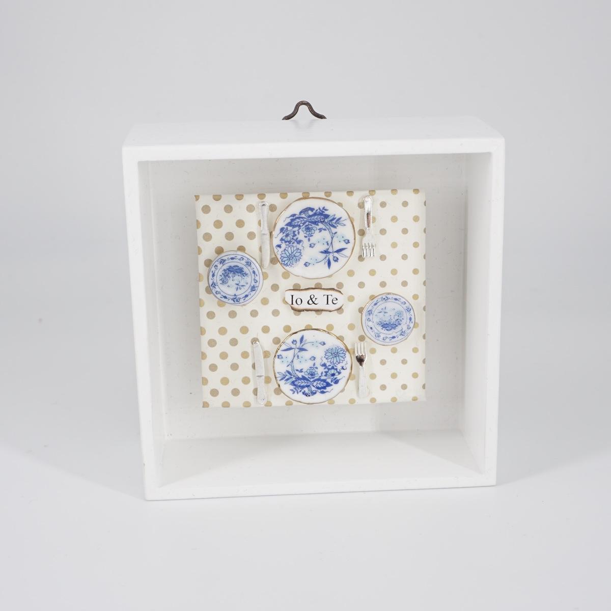 CORNICE IO E TE PER DUE IN BLU SMALL