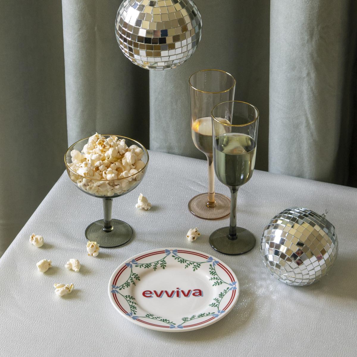 Piattino EVVIVA fiocchetti