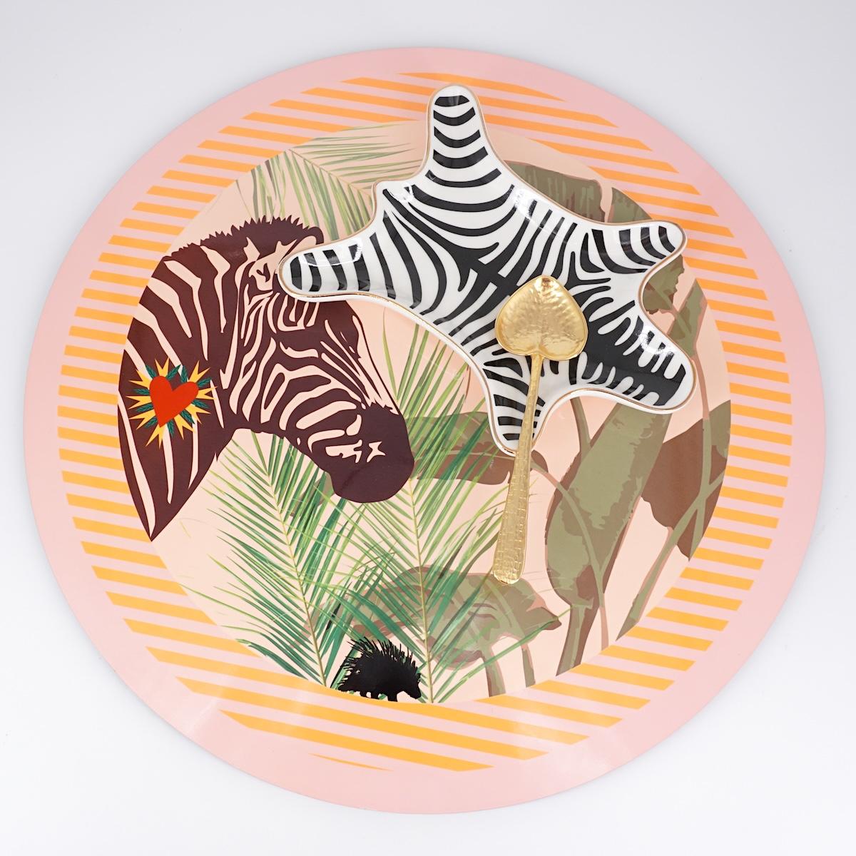 Piattino pelle di ZEBRA