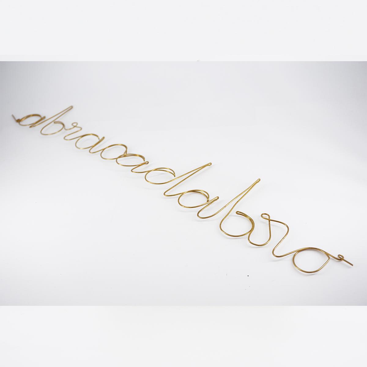 Scritta lineare abracadabra