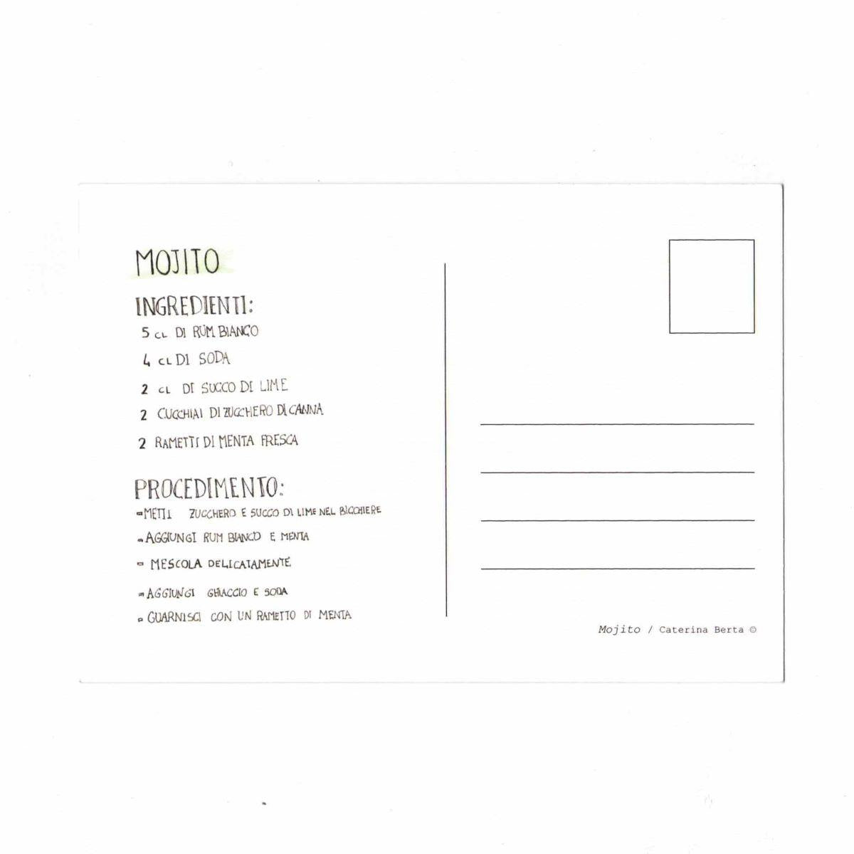 CATERINA BERTA CARTOLINA COCKTAILMOJITO