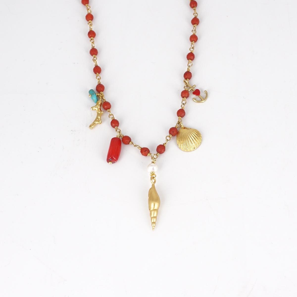 ROSARY RED SHELLS Necklace