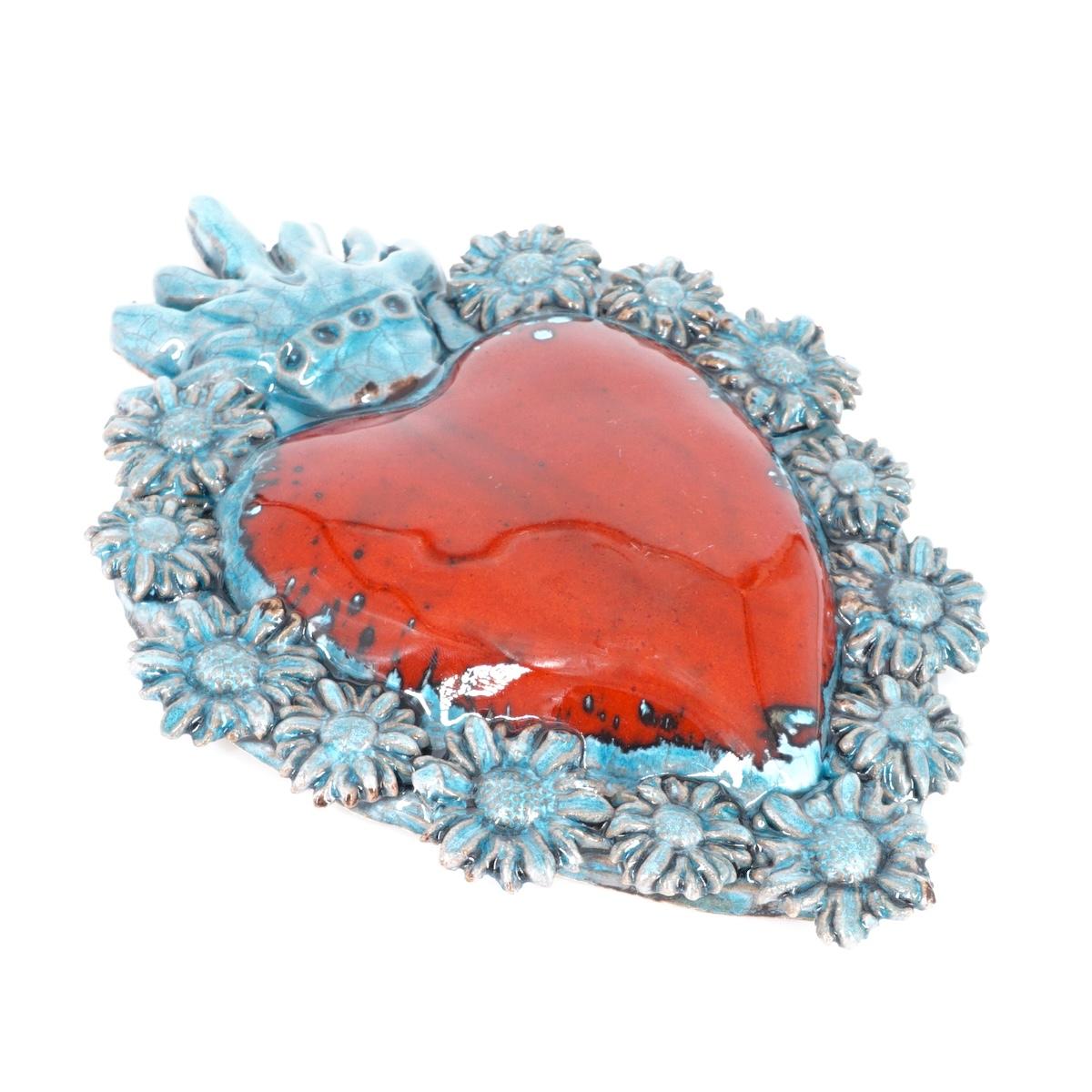 Exvoto large MARGHERITE celeste e rosso EXVOTO LARGE MARGHERITE CELESTE/ROSSO FRATANTONI