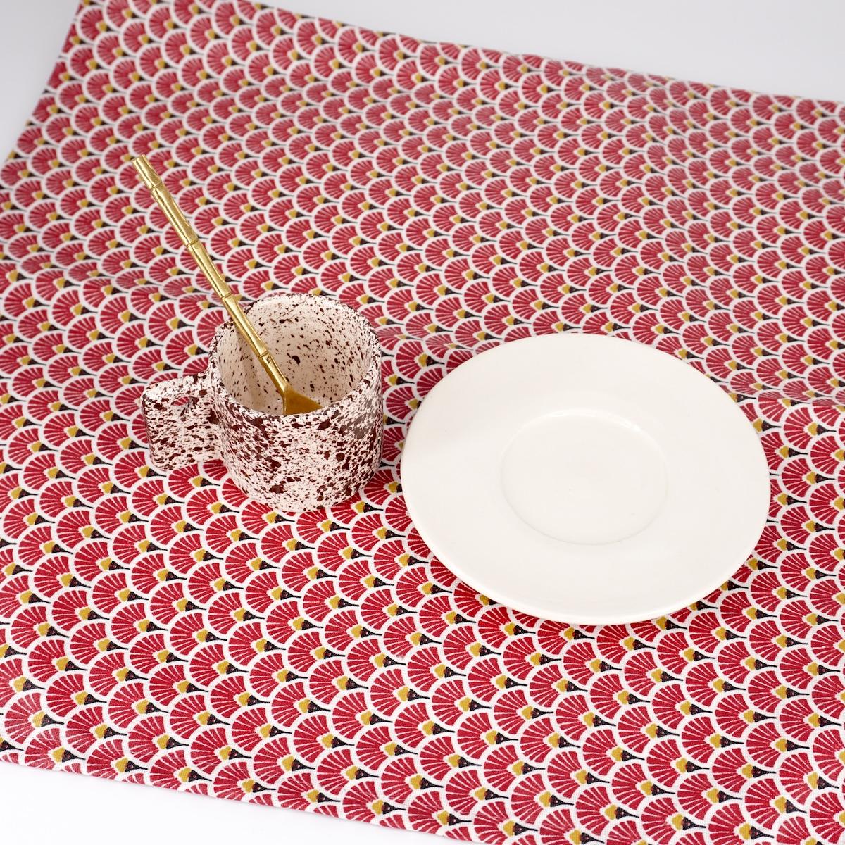 TARA PROVENCE TOVAGLIETTA DECOVENTAGLIO MAGENTA/OCRA