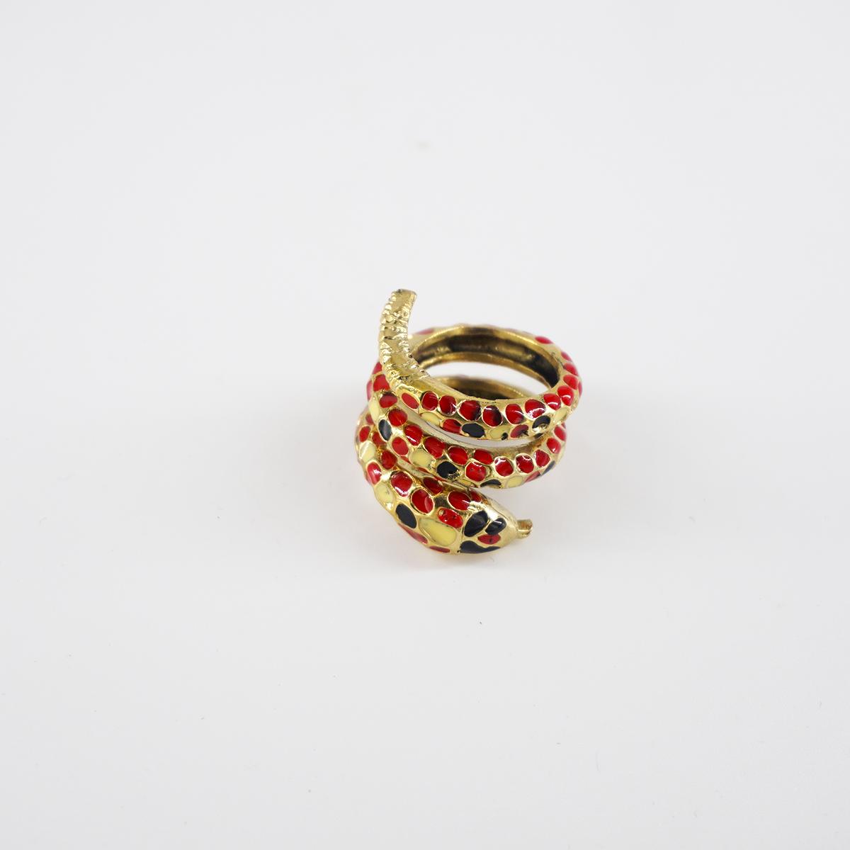 MONDO E COLORI ANELLO SERPE ROSSO