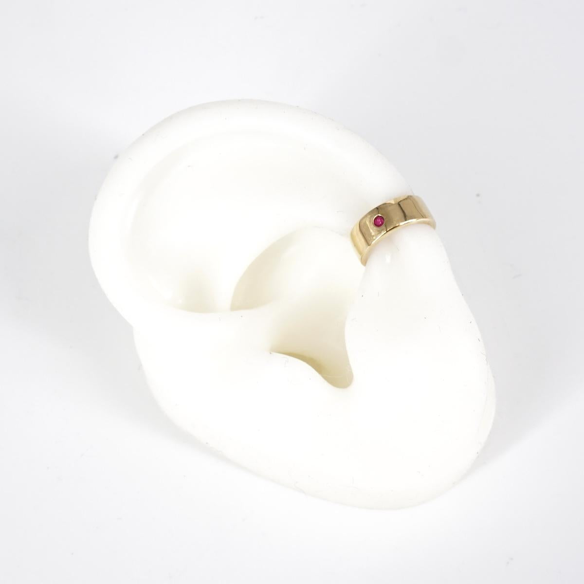 Earcuff pietra rosso
