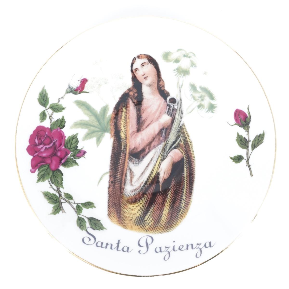 Piatto tè SANTA PAZIENZA VESTE MARRONE PIATTO TÈ SANTA PAZIENZA VESTE MARRONE BOLDISH