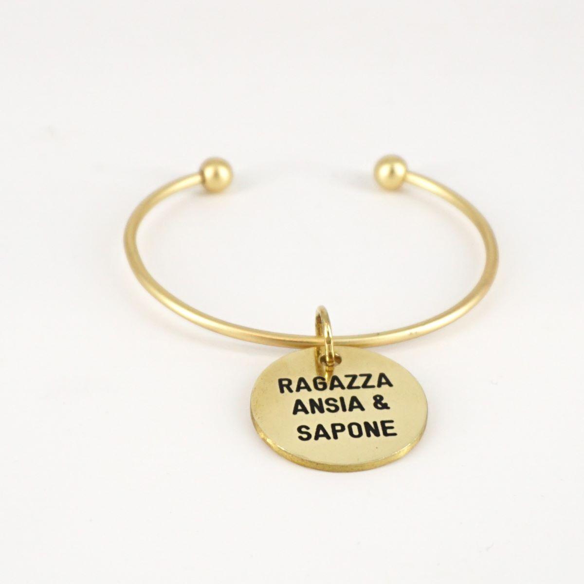 BERC SOPHIE BRACCIALE MEDAGLIETTARAGAZZA ANSIA E SAPONE