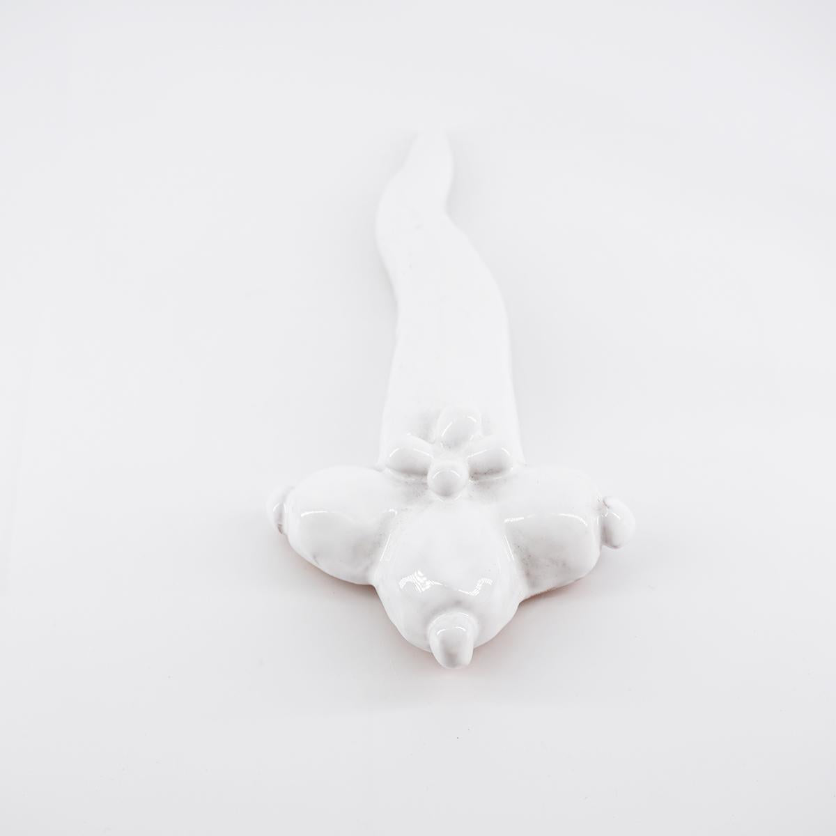 Medium horn PALE DI FICO white