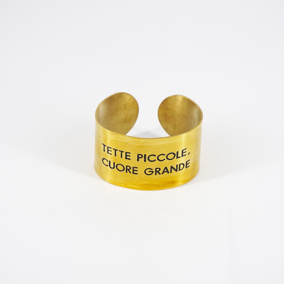 Bracciale fascia alta TETTE PICCOLE CUORE GRANDE